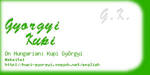 gyorgyi kupi business card