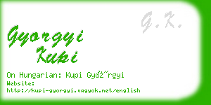 gyorgyi kupi business card